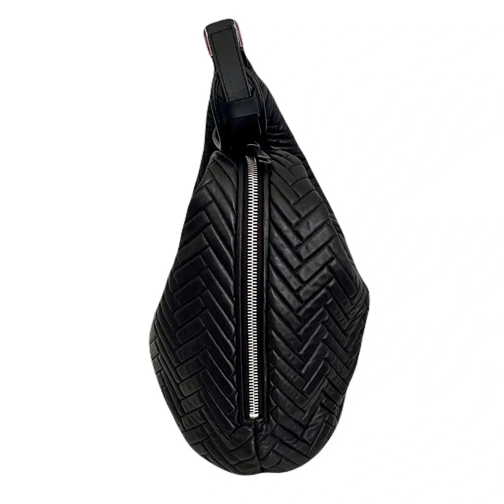 Mackage Black Quilted Leather ‘Dara’ Oversized Moto Hobo Bag